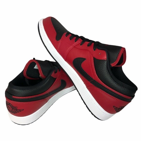 Nike Air Jordan 1 Low Reverse Bred Pebbled Swoosh - Picture 5 of 7